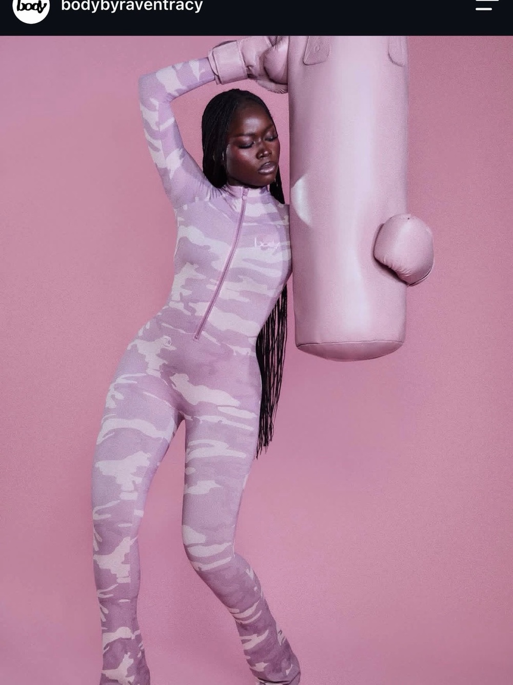 BodybyRaven Basics Jumpsuit “Pink Camo”